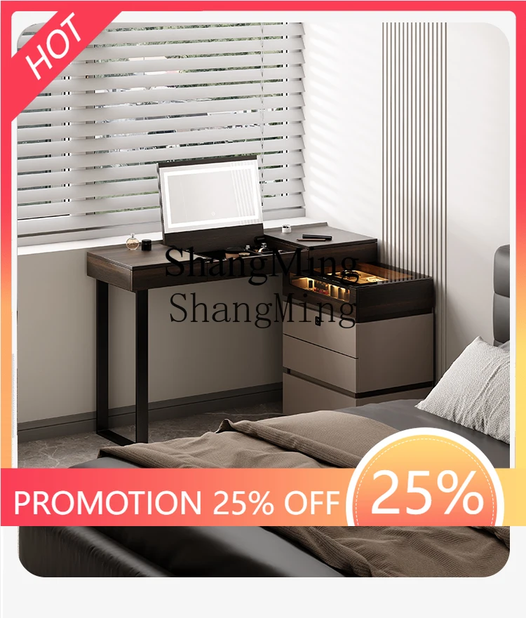 ZYY exquisite fashion chest integrated L-shaped corner with lock small apartment bedroom clamshell makeup table
