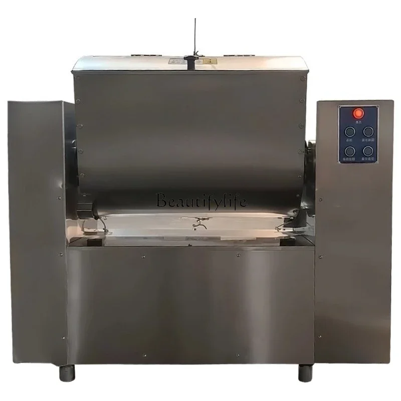 

05-Automatic Tipping Bucket Mixer Large Capacity Stainless Steel Multifunctional Mixing Filling Kneading Machine