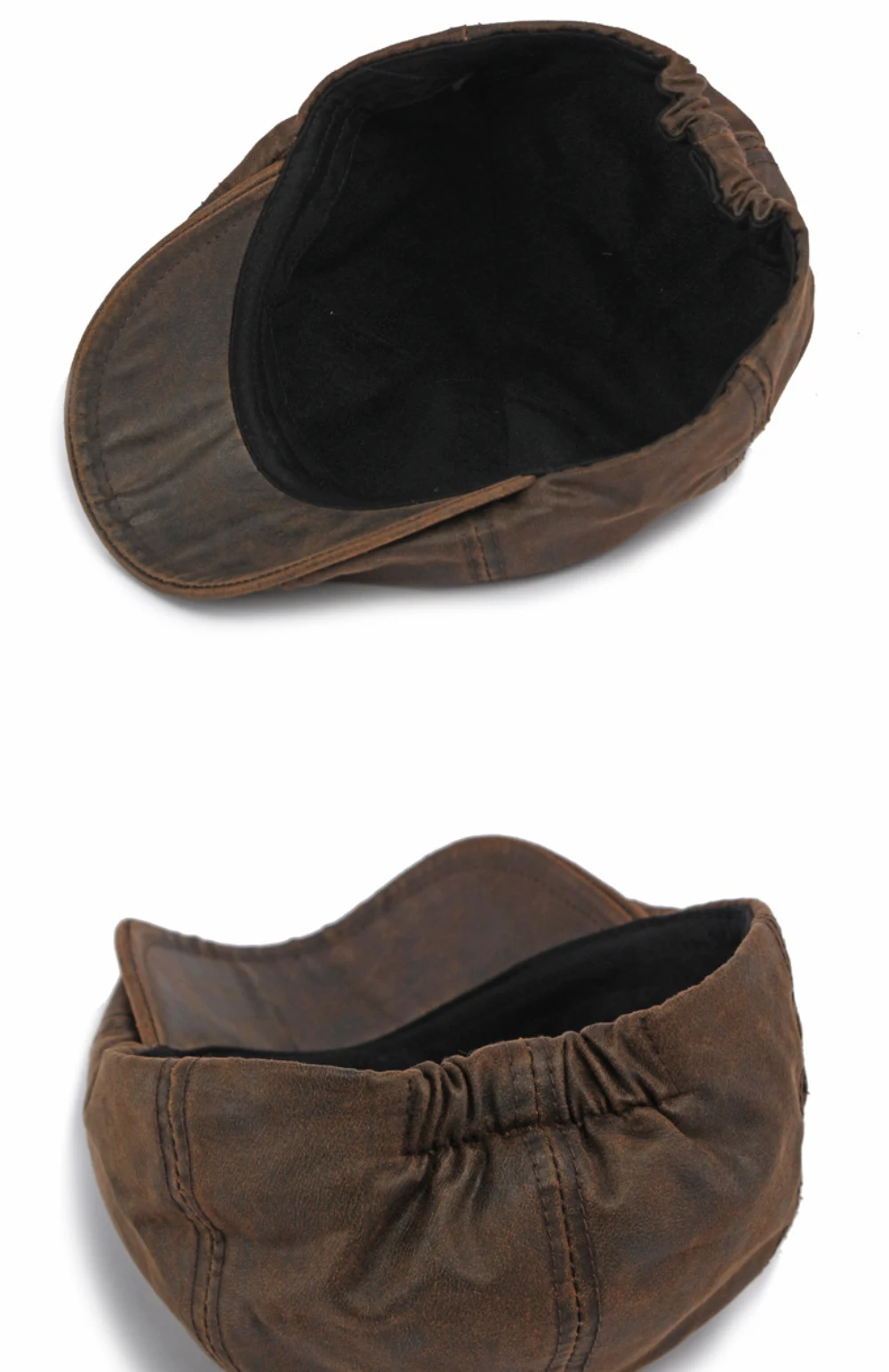 HT5161 Herren- und Damen-Baskenmütze, Retro-Künstlermütze, flache Mütze für Damen und Herren, mit Fleece gefüttert, achteckige Baskenmütze für Herbst und Winter – Detail 8