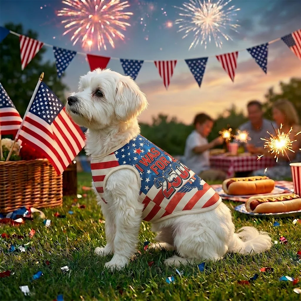 Chaleco para perros con estampado de bandera de EE. UU. - 4 de julio - imagen 5