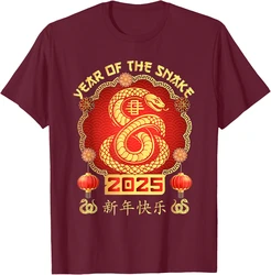 Year Of The Snake Mens T Shirt Fashion Trend Short Sleeve Chinese Snakes 3D Printed T-shirt Loose Cool Hip Hop Streetwear Tees