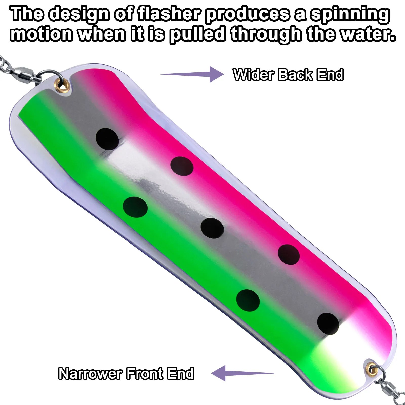 Fishing Flasher Diving Board for Salmon Trolling Rig Fishing Diver Deep Sea Fishing Lure 28cm ABS Plastic UV Reflective Sticker