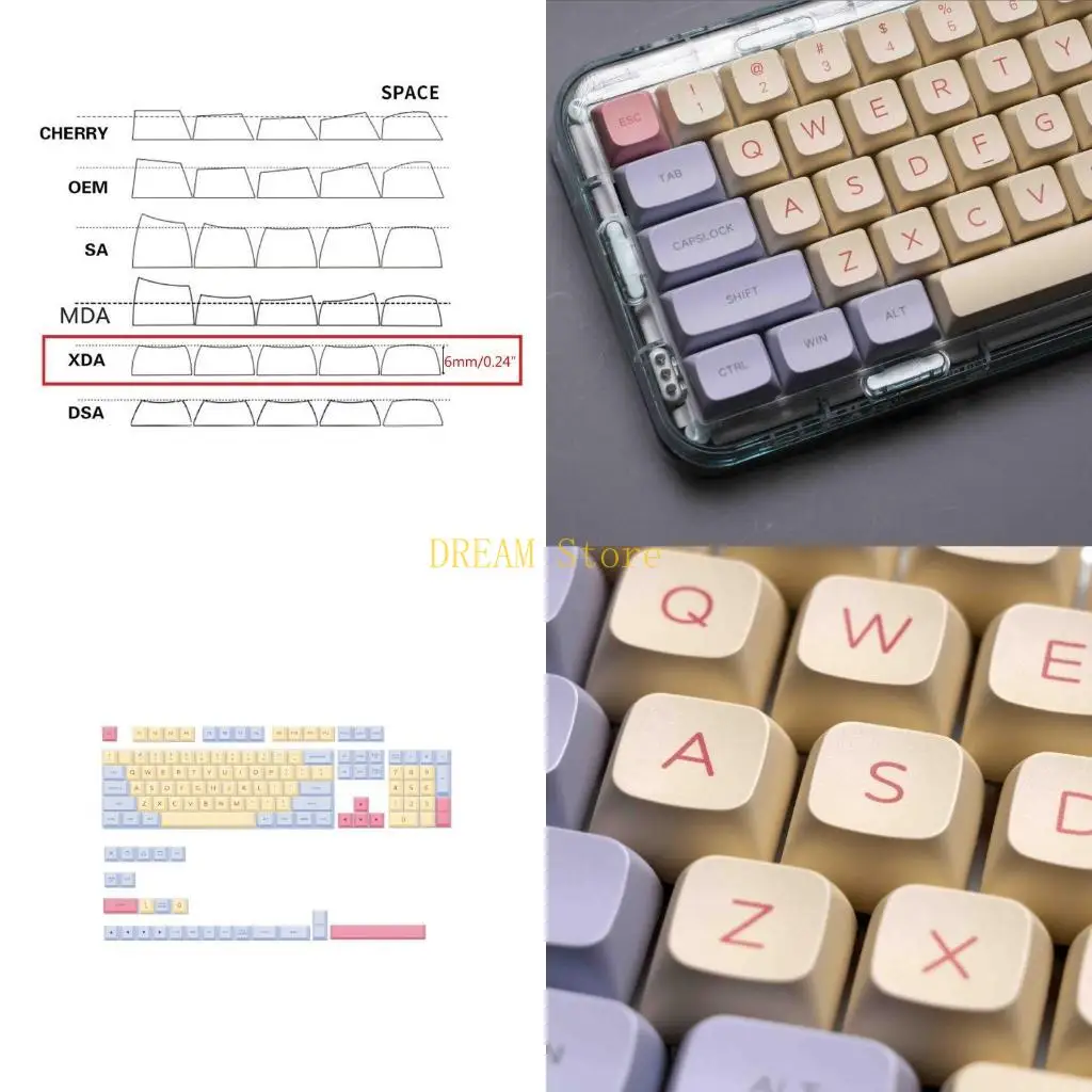 

128Keys PBT Dye Sublimation Keycaps for Mechanical Gaming Keyboard MX Switches best sale