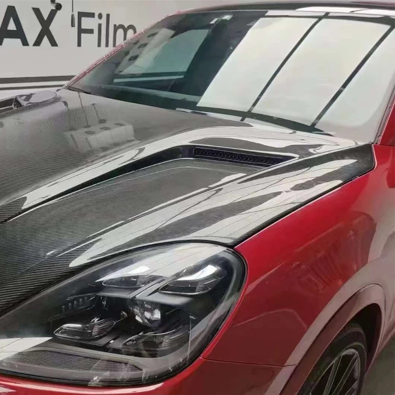 New 9YA 9Y0 Wet Carbon Fiber Hood with Screws for -Screw-On Installation 3K Twill Weave