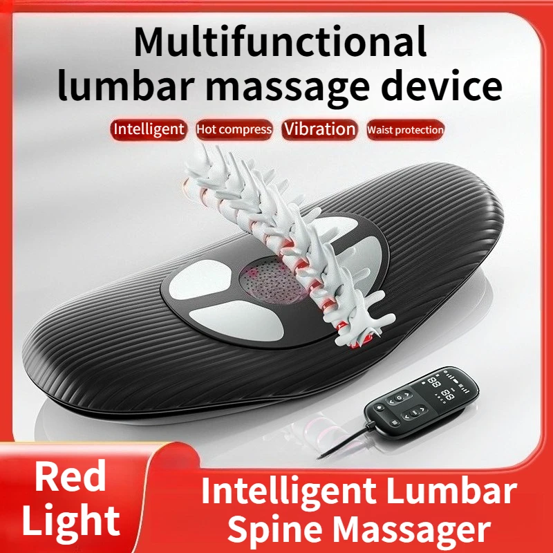 

Red Light Lumbar Spine Massager Intelligent Low Frequency Vibration Waist Massage Equipment Professional Electric Body Massager