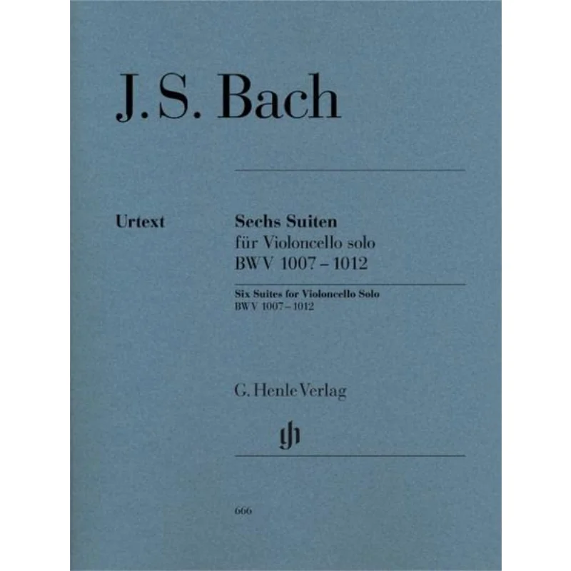 

HN666 Bach Suites For Violoncello Solo JOHANN SEBASTIAN BACH G Henle Verlag 9790201806662 Book