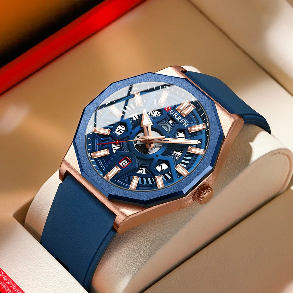 CURREN Brand New Listing Original Men's Watch Sports Waterproof Watch Super Bright Fashion Luxury Auto Date Outdoor Wristwatch