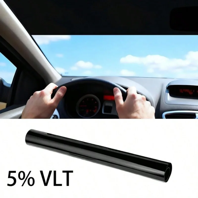 

Car Windshield Sun Visor Tint Film, UV Protection Glare Reduction Window Shade Sticker with Squeegee