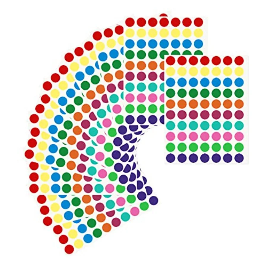 

700 PCS Dot Stickers Circle Stickers Assorted Colors Coding Labels 3 4 Ih Round Colored Dot Stickers