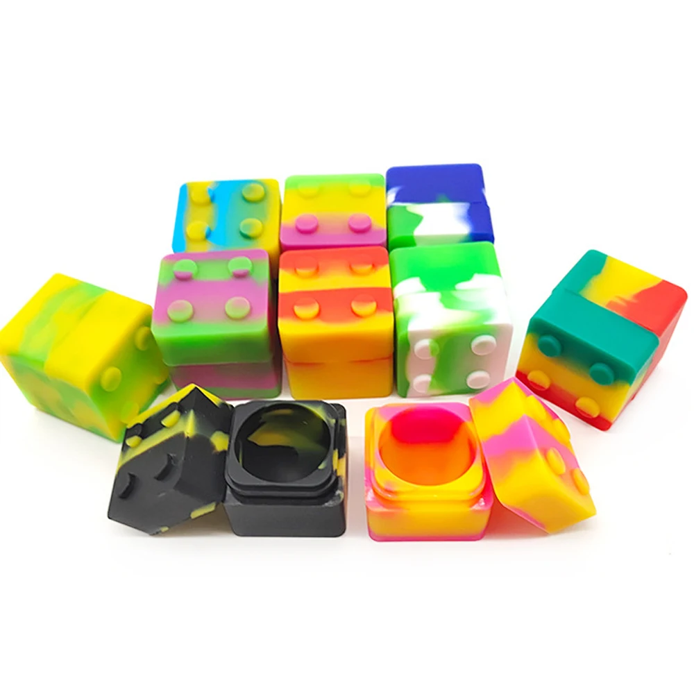 10Pcs Non-stick Siliconen Jar 9Ml Wax Container Rookartikelen Olie Opbergdoos Potten Make Fles Cosmetische container