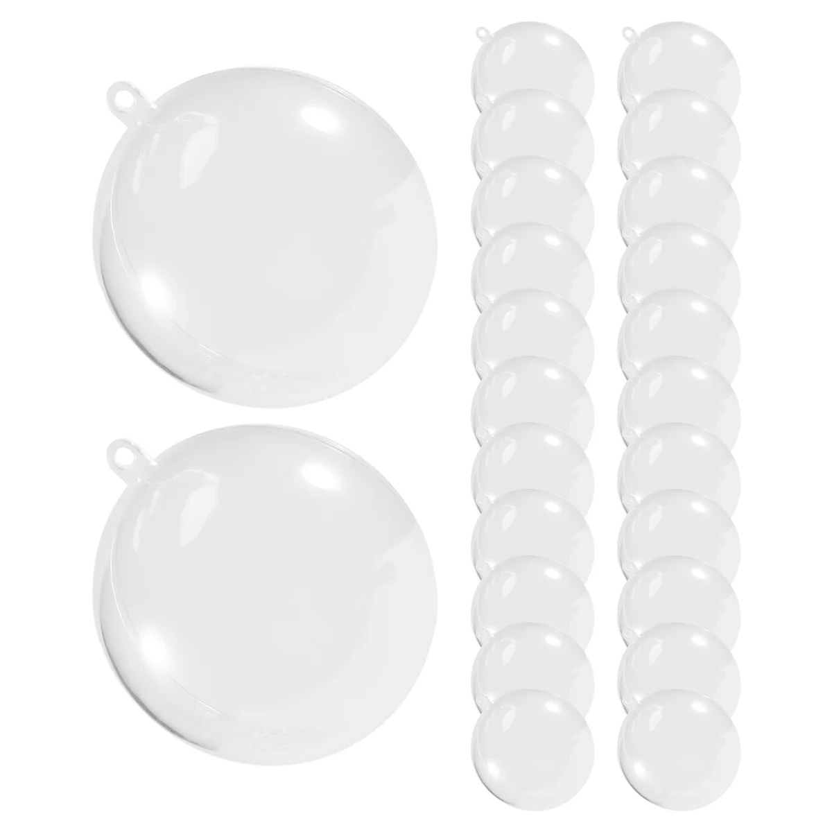 24 ลูก/ชุด DIY 70 มม.ต้นคริสต์มาสแขวนลูกบอลโปร่งใสโปร่งใสพลาสติก Filled Ball เครื่องประดับ