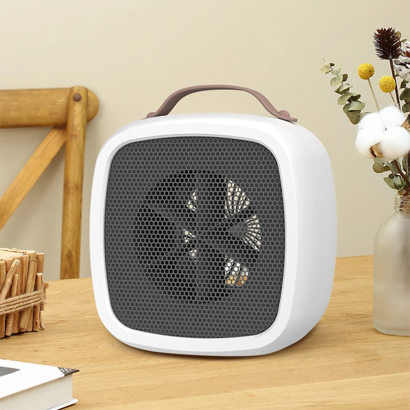 500 واط مراوح تسخين كهربائية صغيرة مع مقبض المحمولة سطح المكتب المنزل الشتاء الدافئة منفاخ الهواء المنزلية مكتب آلة تدفئة كهربائية