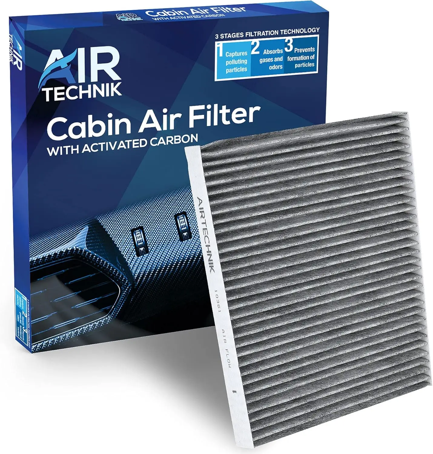 فلتر هواء المقصورة CF10361 مع كربون منشط | يناسب شيفورليت كوبالت 2005-2010، HHR 2006-2011، Pontaic G5 2007-2010، Pursuit 2005 #1