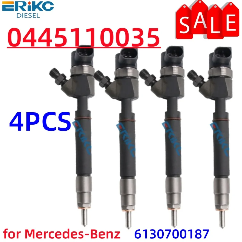 4PC  0445110035  FOR BOSCH Mercedes-Benz 0 445 110 035 0445110035 6130700187 Common Rail Diesel Injector