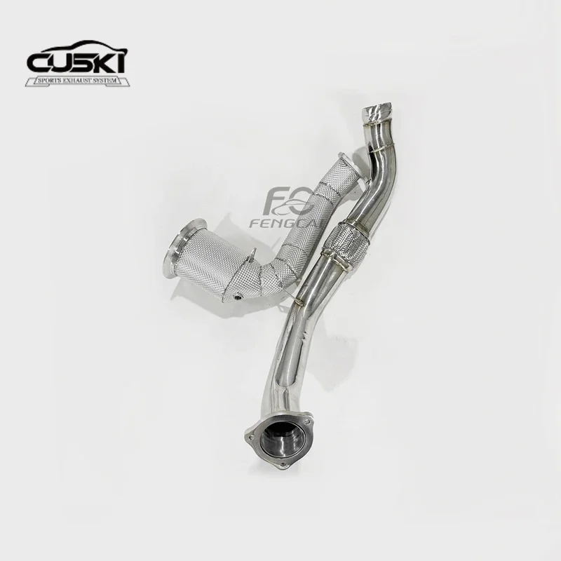 

High quality stainless steel automotive parts for 2017-2018 Porsche Panamera 971 3.0T with cat shaped downspout