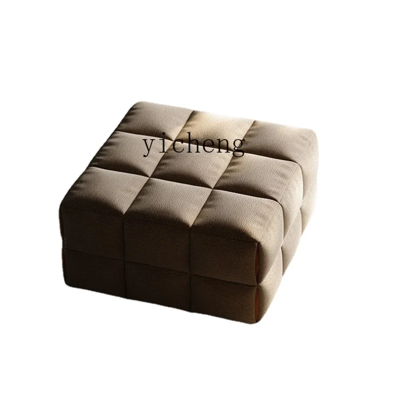 

Yy Italian Fabric Sofa Pedal Living Room Soft Bag Sofa Stool New Home Square