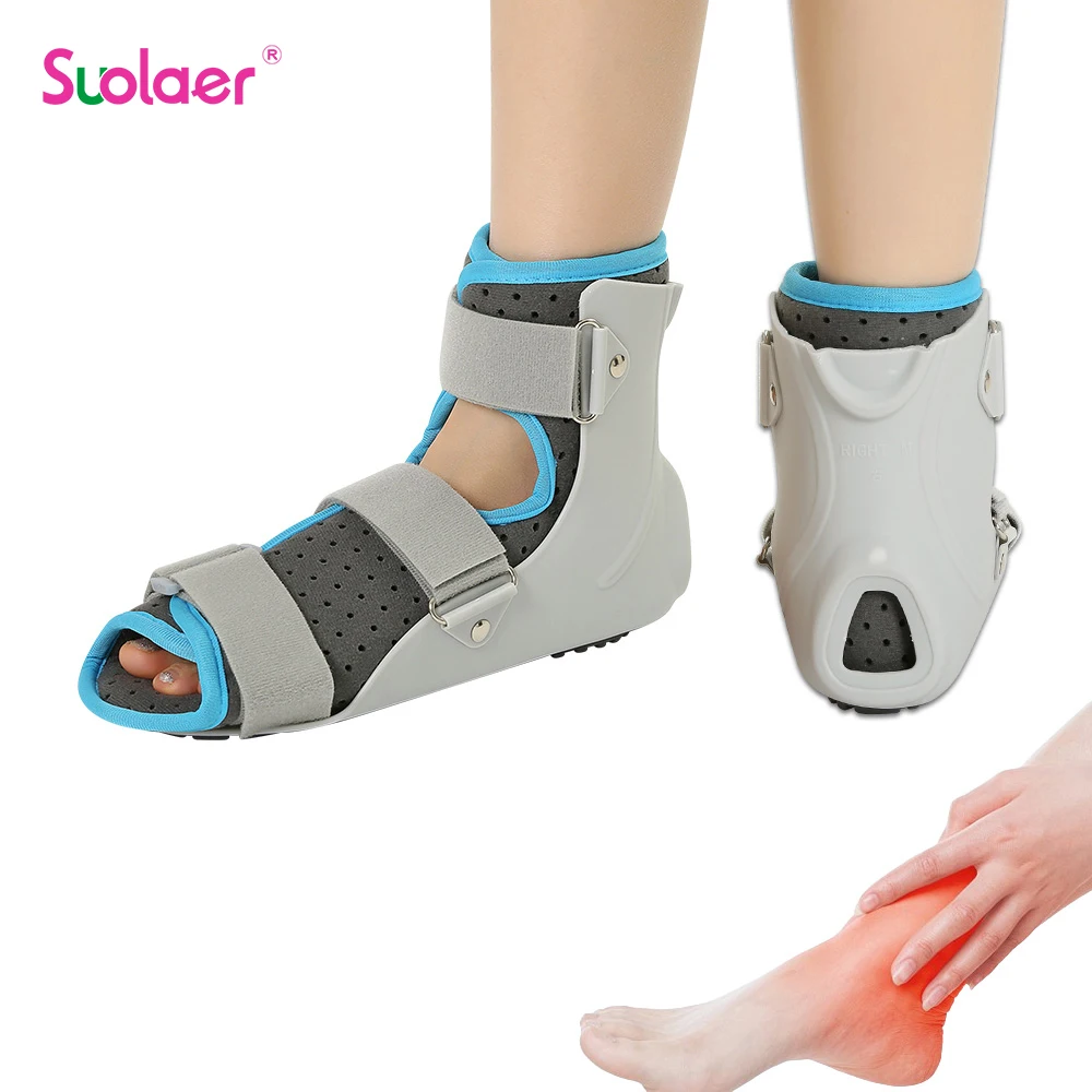 Breathable Hook and Loop Injury Recovery Adjustable Ankle Fixation Brace Foot Drop Brace Postural Correct Breathable Shock Brace