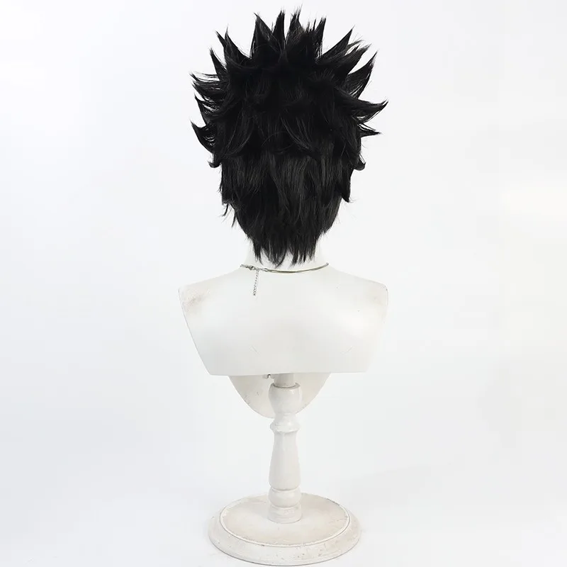 The Fifth BLK Team Ganji Batsman Super Topic Cosplay Wig Black Reverse Curl Style