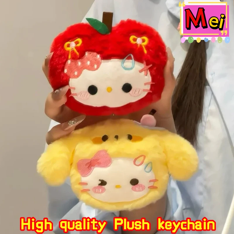 

Плюшевый брелок с милым котенком, креативный рюкзак с фруктами, яблоком и клубникой, подвесная цепочка с мультяшным автомобилем, плюшевая кукла, подарок на Рождество и день рождения