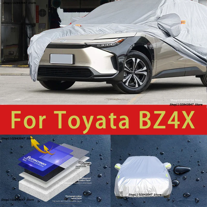 

For Toyata BZ4X Outdoor Protection Full Car Covers Snow Cover Sunshade Waterproof Dustproof Exterior Car accessories