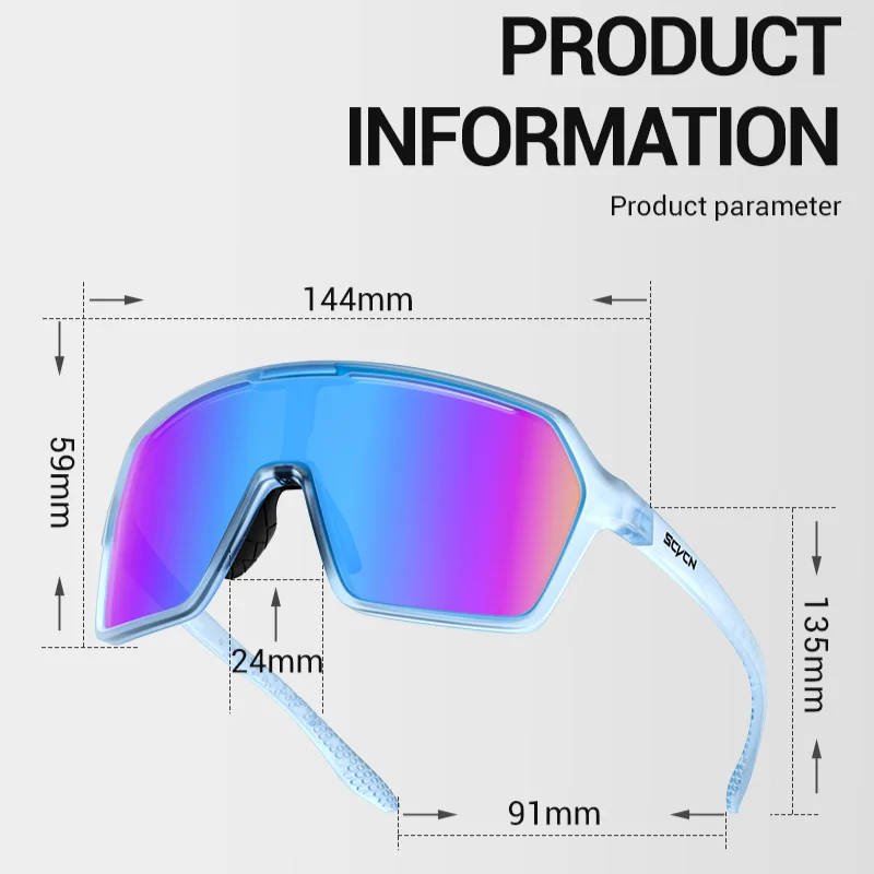 Okulary rowerowe SCVCN męskie fotochromowe modne damskie okulary na rower górski szosowy ochrona UV400 MTB — zdjęcie 7