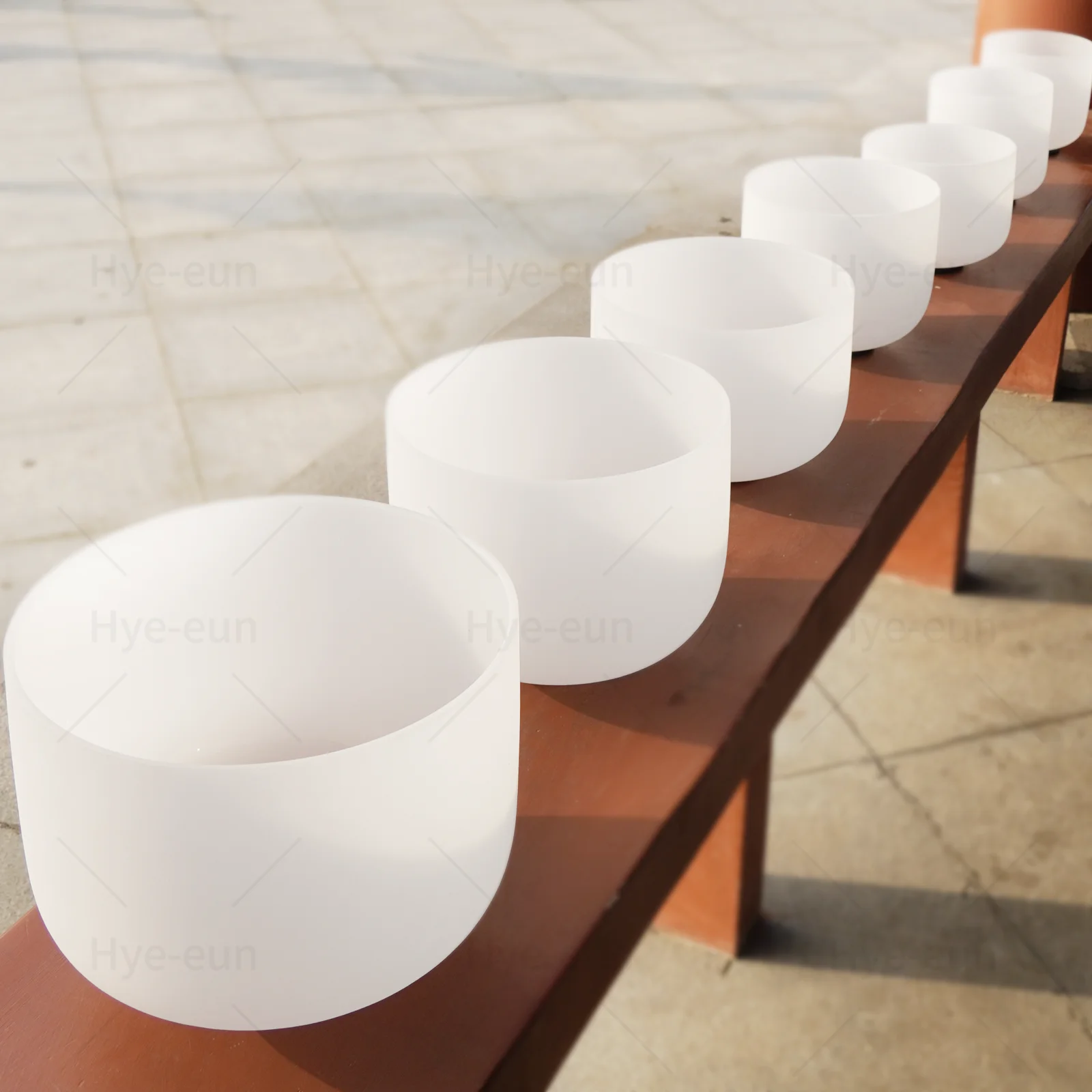 Imagen 6: Hye-eun 7-12 pulgadas Note CDEFGAB Juego de 7 campanas tibetanas de cristal de cuarzo esmerilado Chakra con estuche gratis