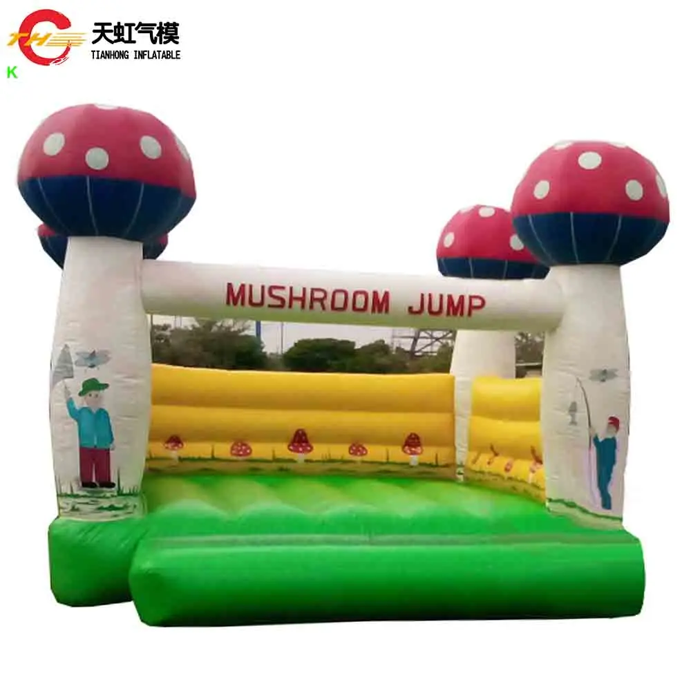 Fast Shipping Mushroom Jump Bouncer Outdoor Carnival Party Inflatable Bouncy Castle for Children Forest Themed