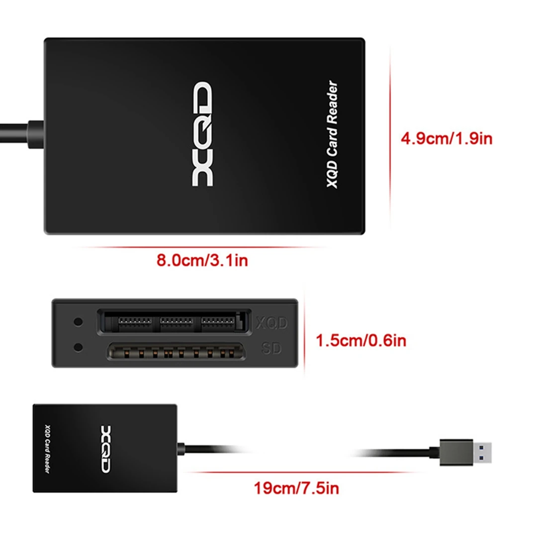 Lector de tarjetas de memoria tipo C, USB 3,0, SD, XQD, Transferencia para Sony M/G Series, OS, Windows, ordenador (USB)