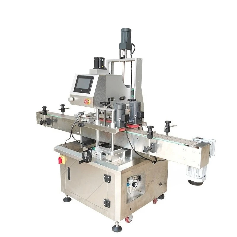 Automatic servo capping machine 2-10 cm round bottle cap threaded cap locking machine