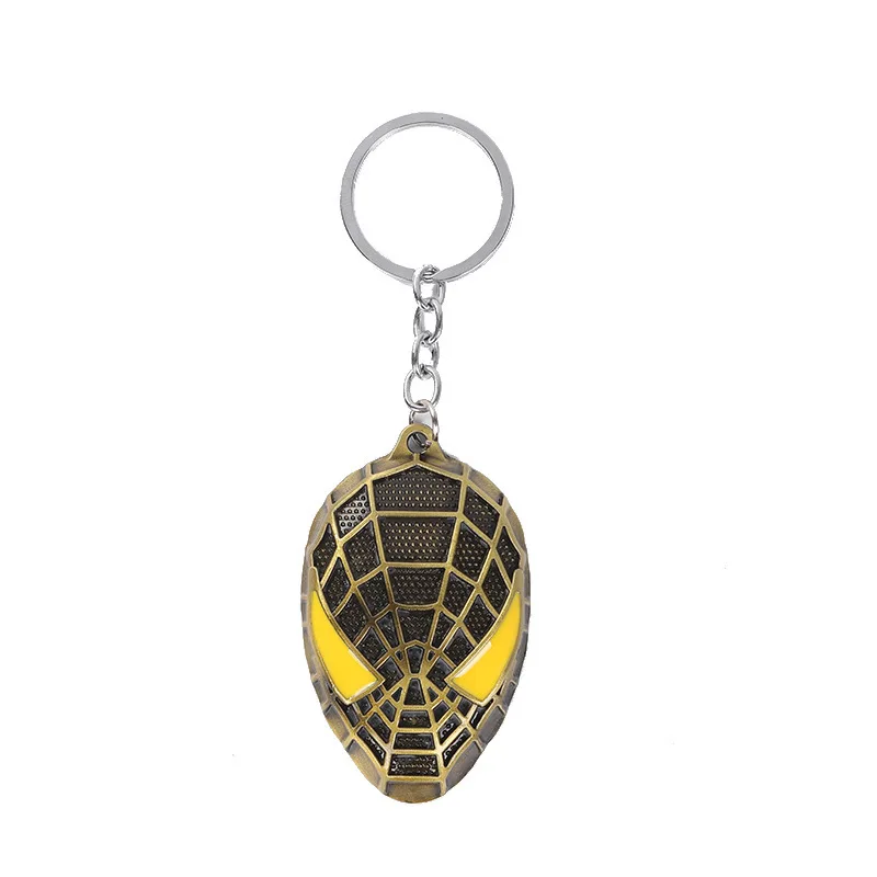 Cool Superhero Metal Car Keychain Avengers Iron Man Mask Pendant Vehicle Key Ring Business Gift Auto Interior Accessory view 6