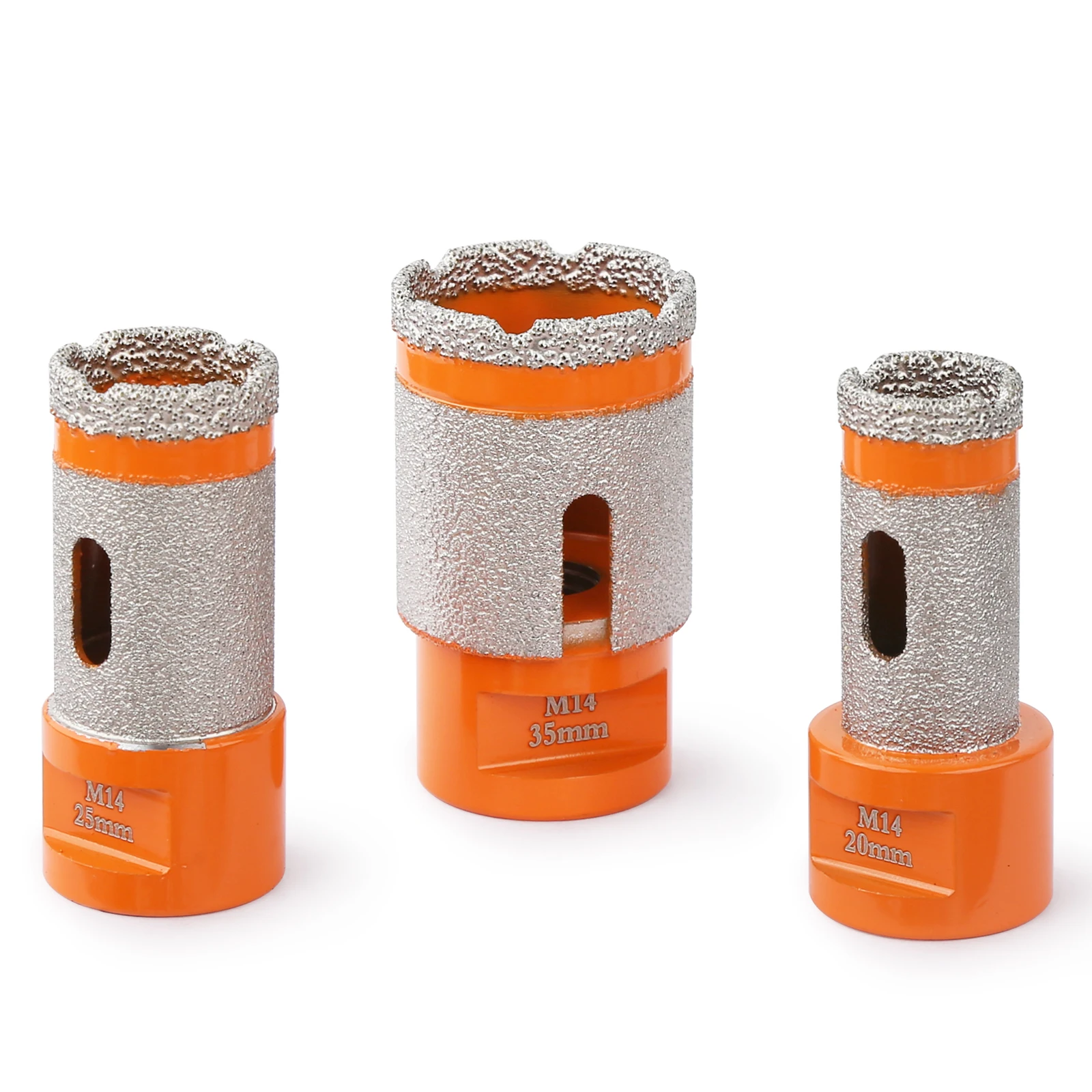 Imagem -06 - Rosca Vácuo Soldada Diamante Núcleo Seco Bit Dedo Fresador para Telha Cerâmica Granito Mármore Quartz Buraco Saw 20 25 35 mm M14
