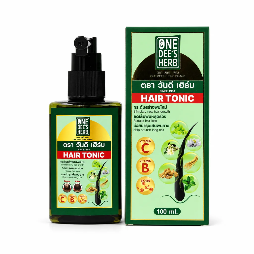 Hair Care Natural Ingredients - One Dee's Herb Haar Tonic helpt