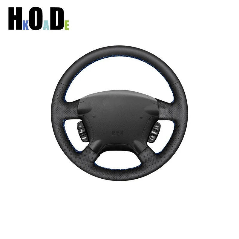 Car Steering Wheel Cover For Honda CR-V CRV 2002 2003 2004 2005 2006 DIY Black PU Microfiber Leather