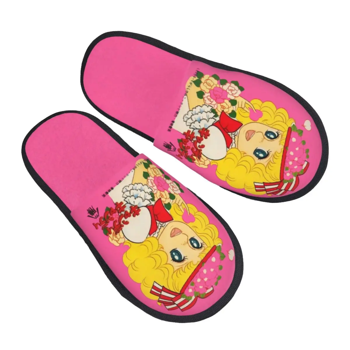 Zapatillas de casa de dibujos animados de Nime y Terence Candy, cómodas y cálidas Candice de Anime Manga Girl, zapatillas mullidas de espuma viscoelástica, zapatos de interior