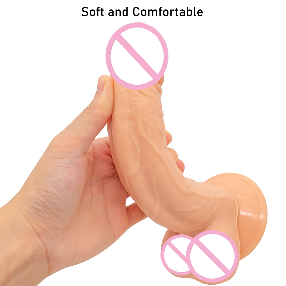 Skin Feeling Realistic Huge Dildo Soft Material Big Penis with Suction Cup Sex Toys Phallus for Female Masturbation Large Dick