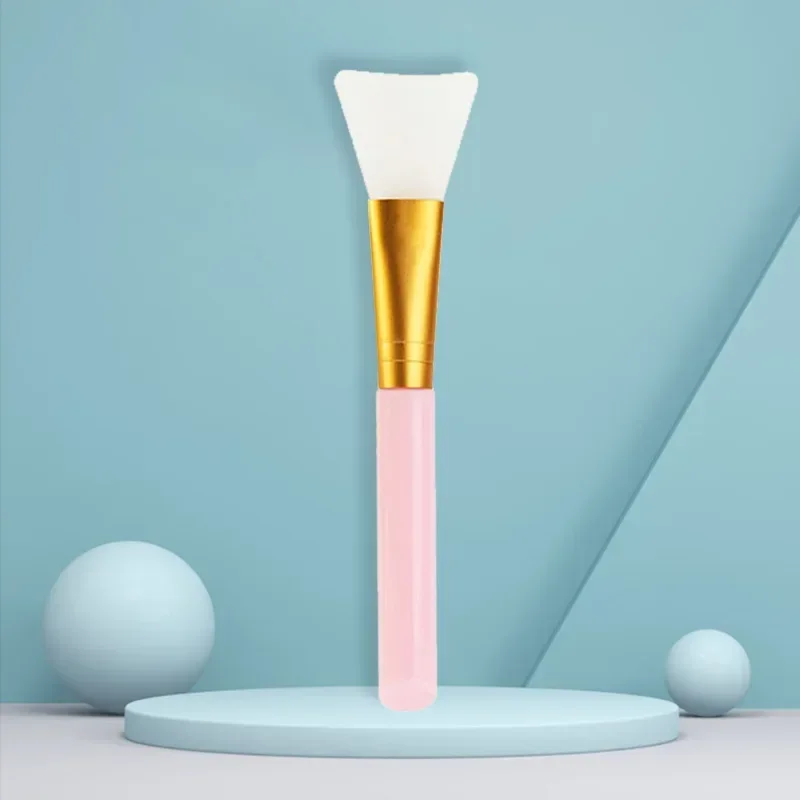 Cepillo de máscara de silicona de belleza, cepillo de silicona de cabeza suave, palo de ajuste, herramienta de barro para máscara casera, cepillos de maquillaje