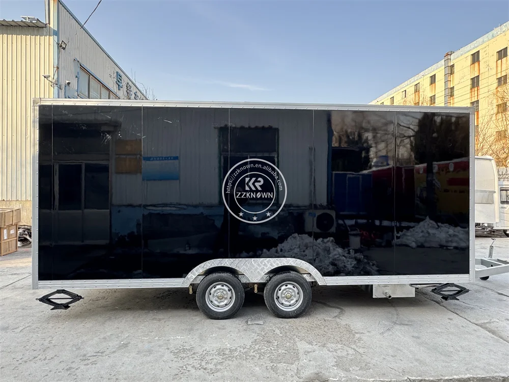 Mobile Food  Truck  Fully Catering Equipment Street Fast Food Truck Trailer Snack Cart Van Street Coffee Trailer