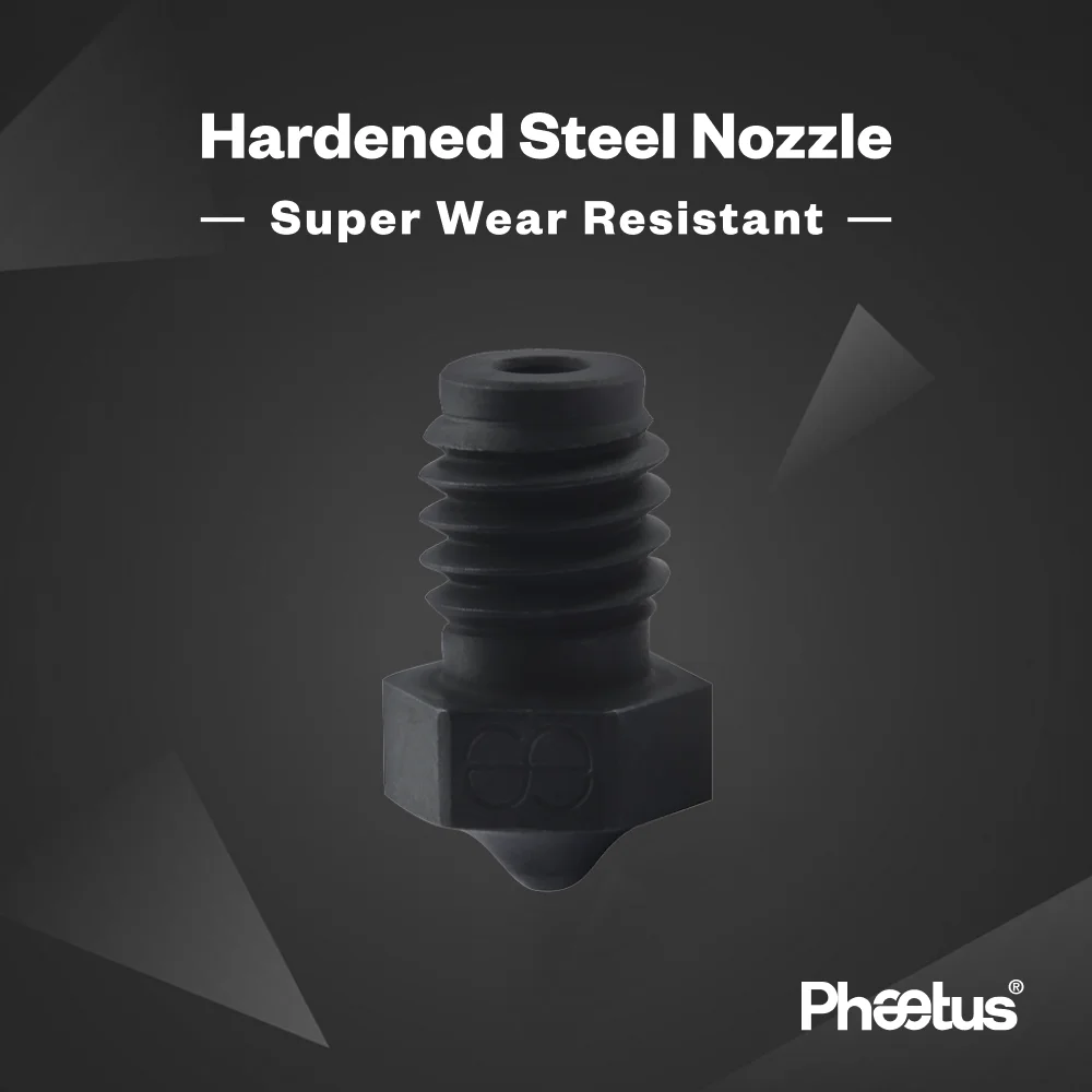 PHAETUS High quality hardened steel 450 ° C 1.75MM nozzle for printing PEI PEEK or carbon fiber filament for Voron2.4 V6 HOTEND