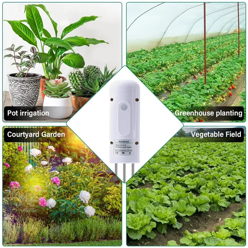 BNVN-ZIGBEE Plant Monitor Outdoor Soil Temperature Meter Moisture Humidity Tester Garden Automation Irrigation TUYA Detector