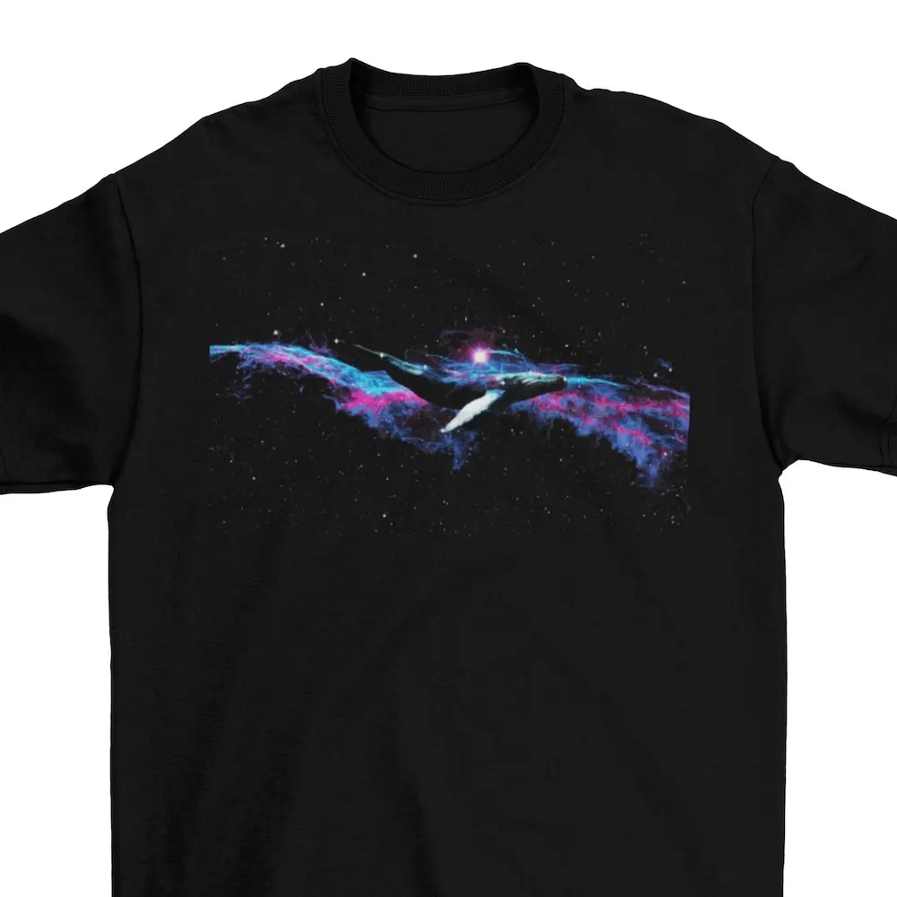 Space Whale T Shirt Adult Funny Sizes Cotton Galaxy Killer Orca 2022