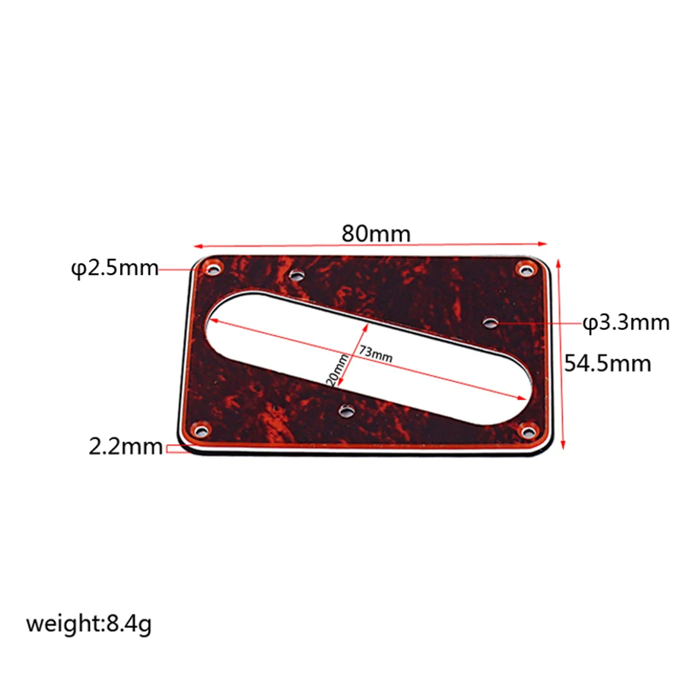 

Bridge Pickup Cover Single Red Mounting Guitar Humbucker Covers Bass Protective Flat