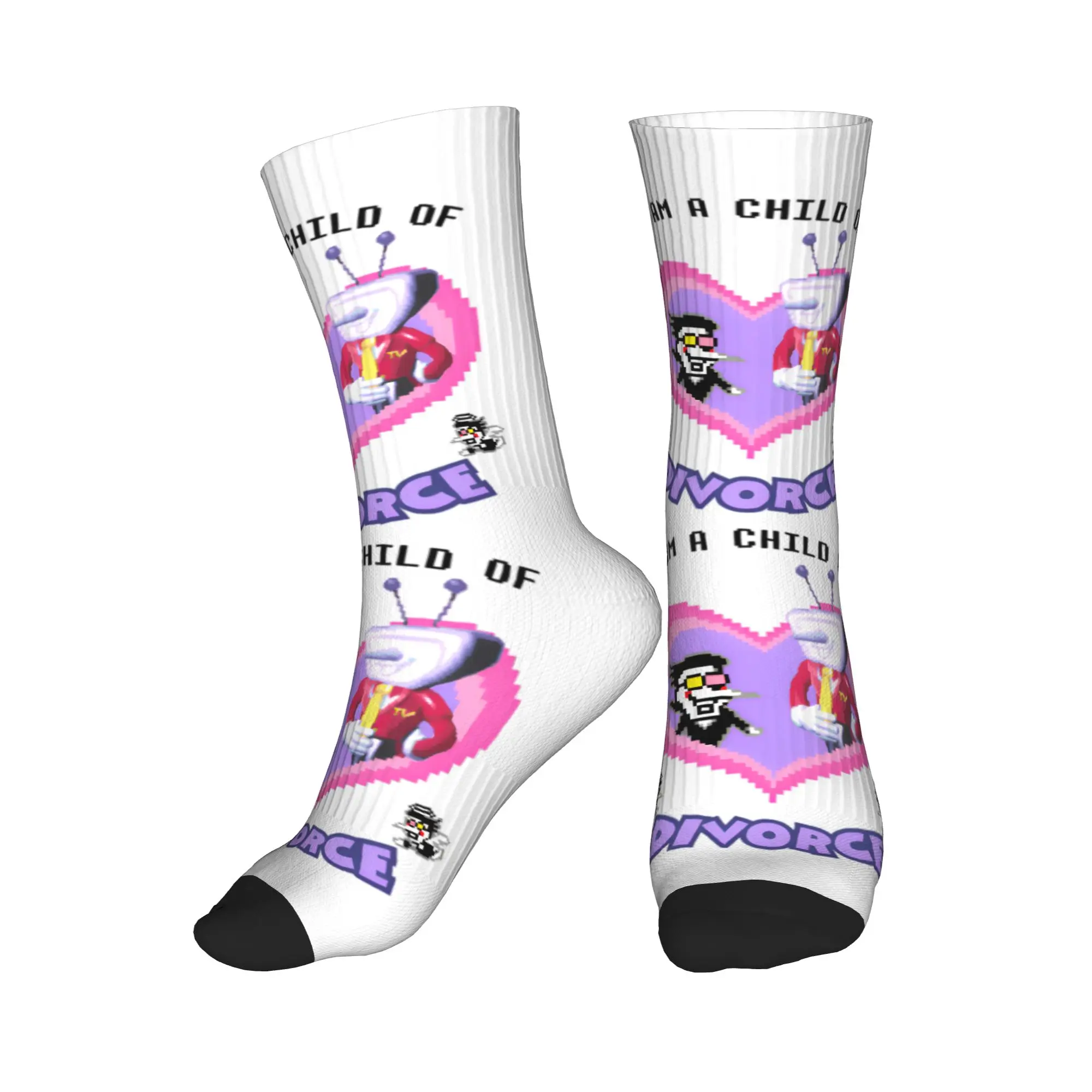 

Модные игровые носки Spamton and Tenna Child Of Divorce Deltarune для женщин и мужчин, теплые спортивные носки для баскетбола с 3D принтом