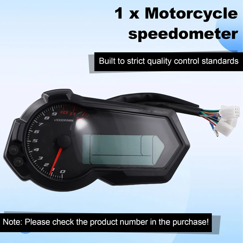 Motorcycle Universal 1200RPM Odometer Tachometer UTV LCD Digital Speedometer Gauge For 2,4 Cylinders N1-6