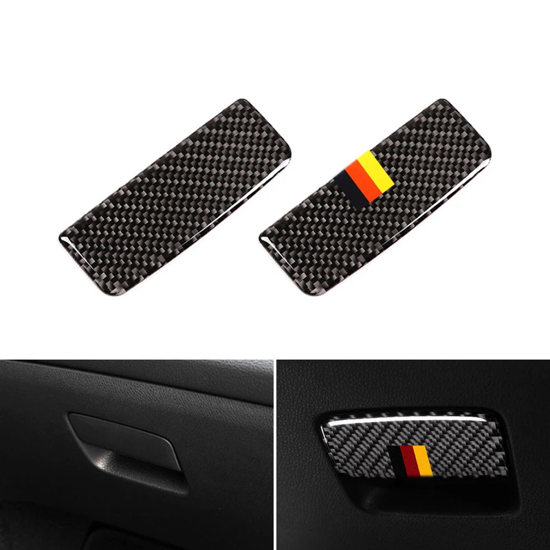 

Car Styling Real Carbon Fiber Passenger Side Storage Box Pull Handle Cover Trim For Mercedes Benz A CLA Class 13-18 / GLA 15-18