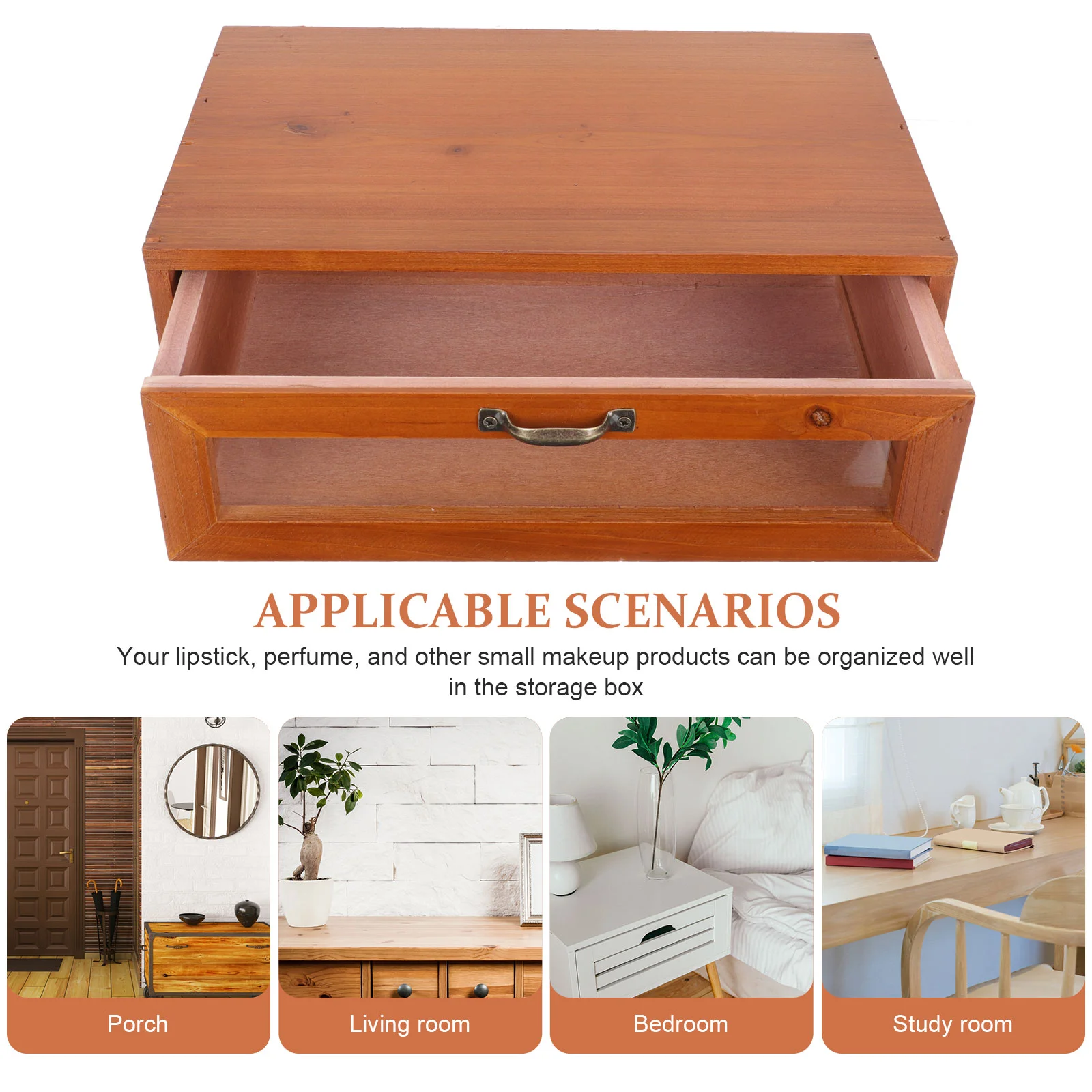 Monitorstandaards Vintage lade Computerbeugel Houten Retro Riser Dressoir Make-up opslagcontainer