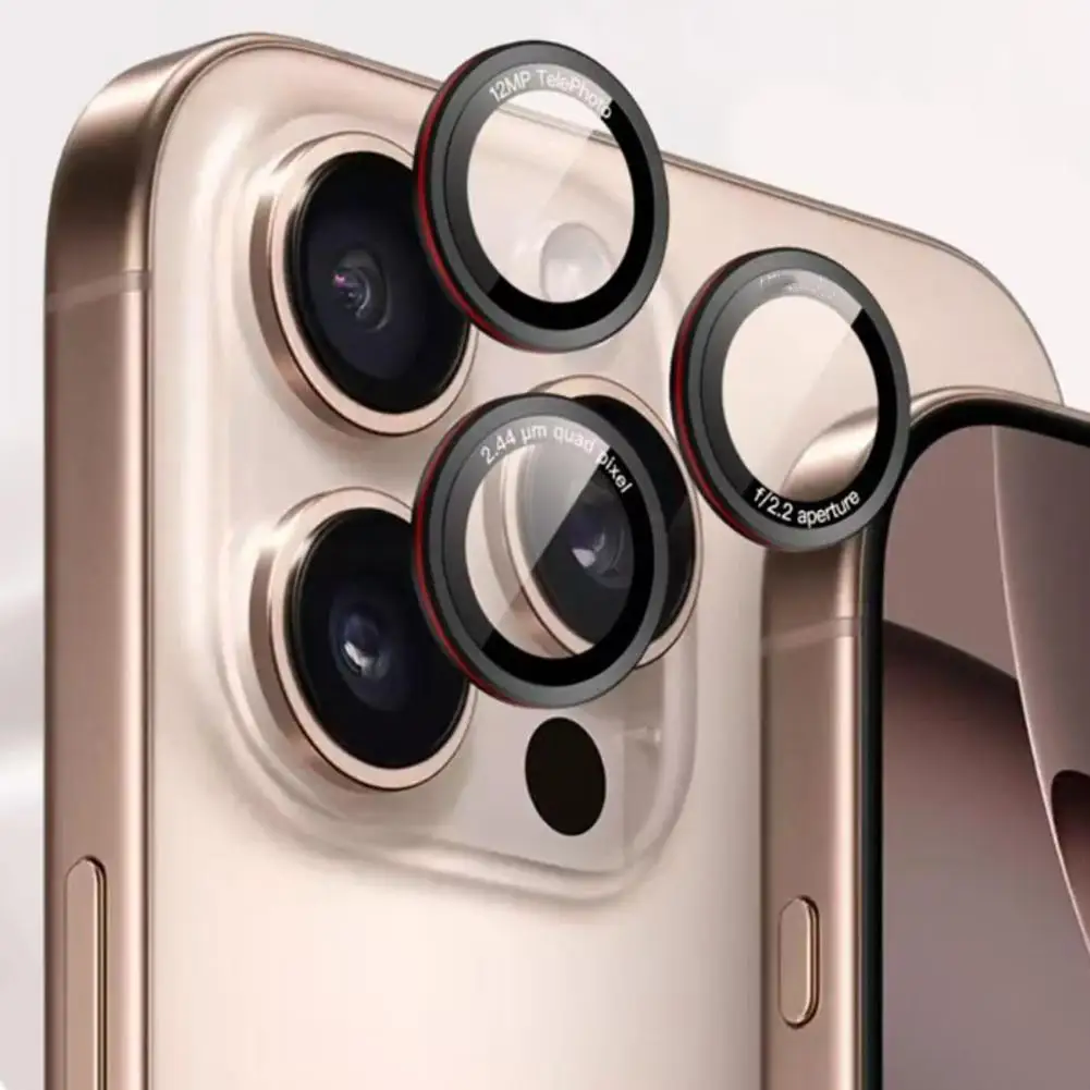 

Pro Tempered Glass Metal Camera Lens Protector For IPhone 16 15 14 13 11 Pro Max Plus 12 Mini 16Pro 16e ProMax Lens Cover B9I1