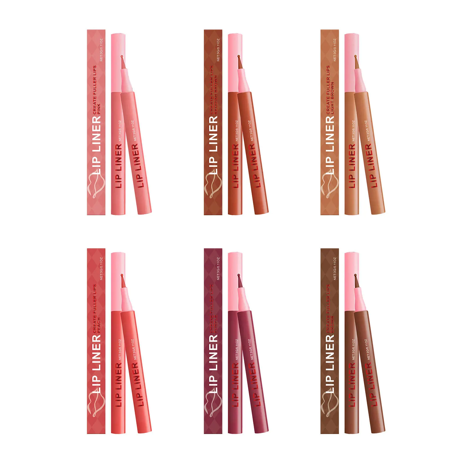 Matita per labbra opaca Rossetto rimpolpante impermeabile Rossetti opachi nudi naturali Tazza antiaderente Trucco per contorno labbra nude