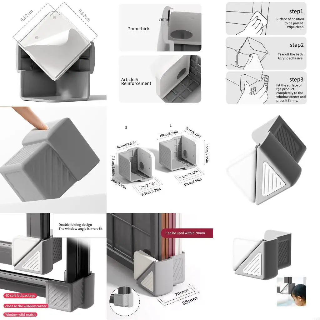 ติดตั้งง่ายซิลิโคนขอบสำหรับมุม Childproof Home Office ป้องกันความปลอดภัย Protector L8RB