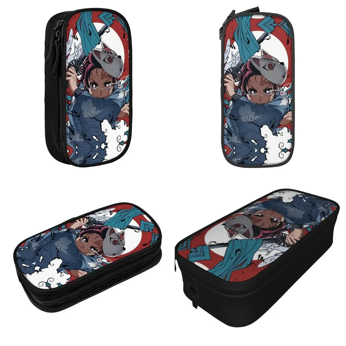 Anime Demon Slayer Pencil Case Creative Kamado Tanjirou Pen Box Bag for Student Big Capacity School Supplies Gift Pencil Pouch