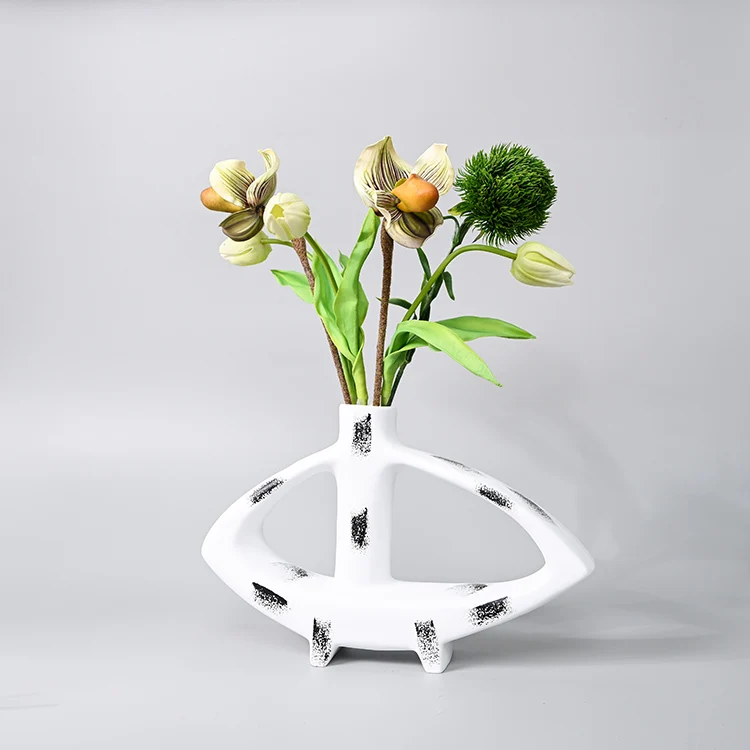 Modern Luxury Christmas Gift Unique Design Art Article Home Floral Decoration Desktop Hotel Party Creative Ornaments Vase